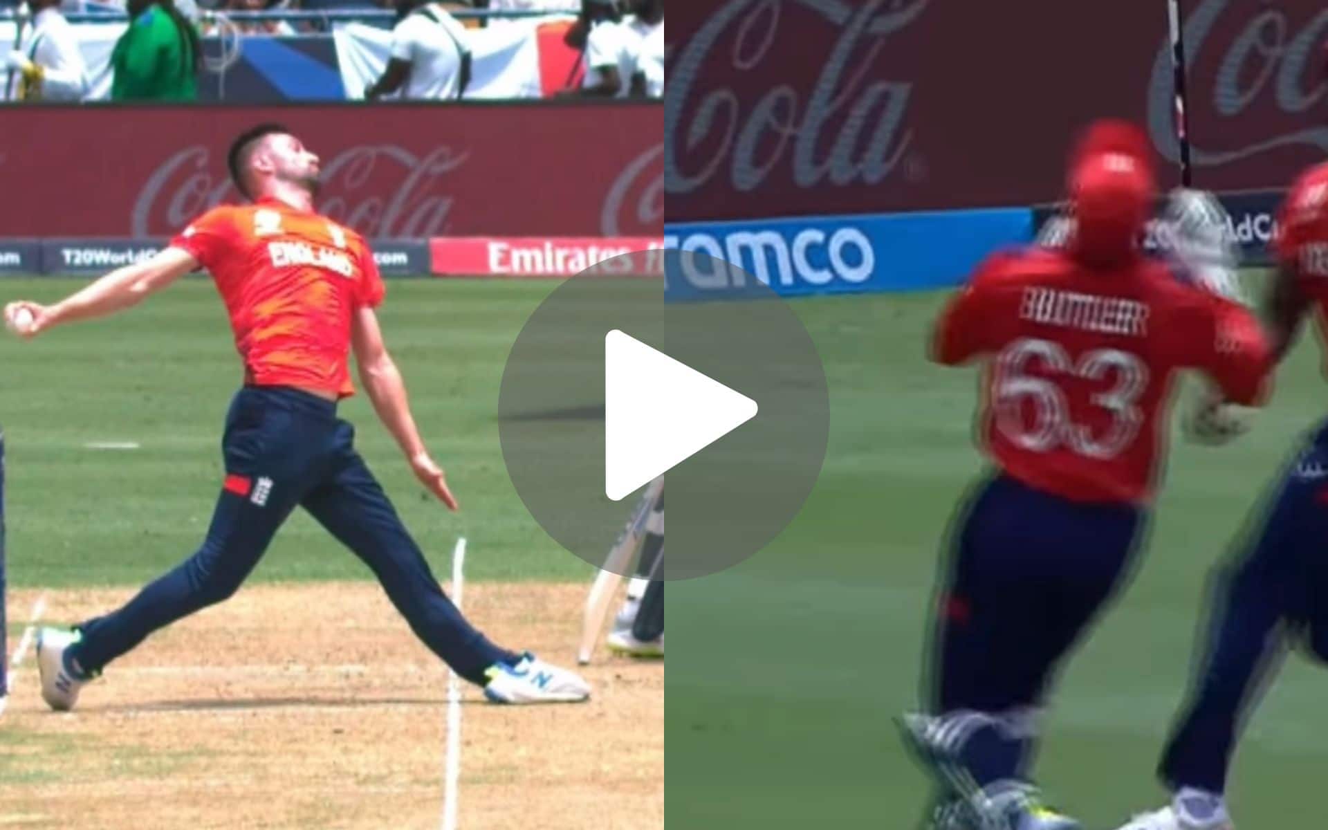 [Watch] Mark Wood's 'Wild No-Ball' Ruins Buttler's Brilliant Back-Tracking Catch As Munsey Survives